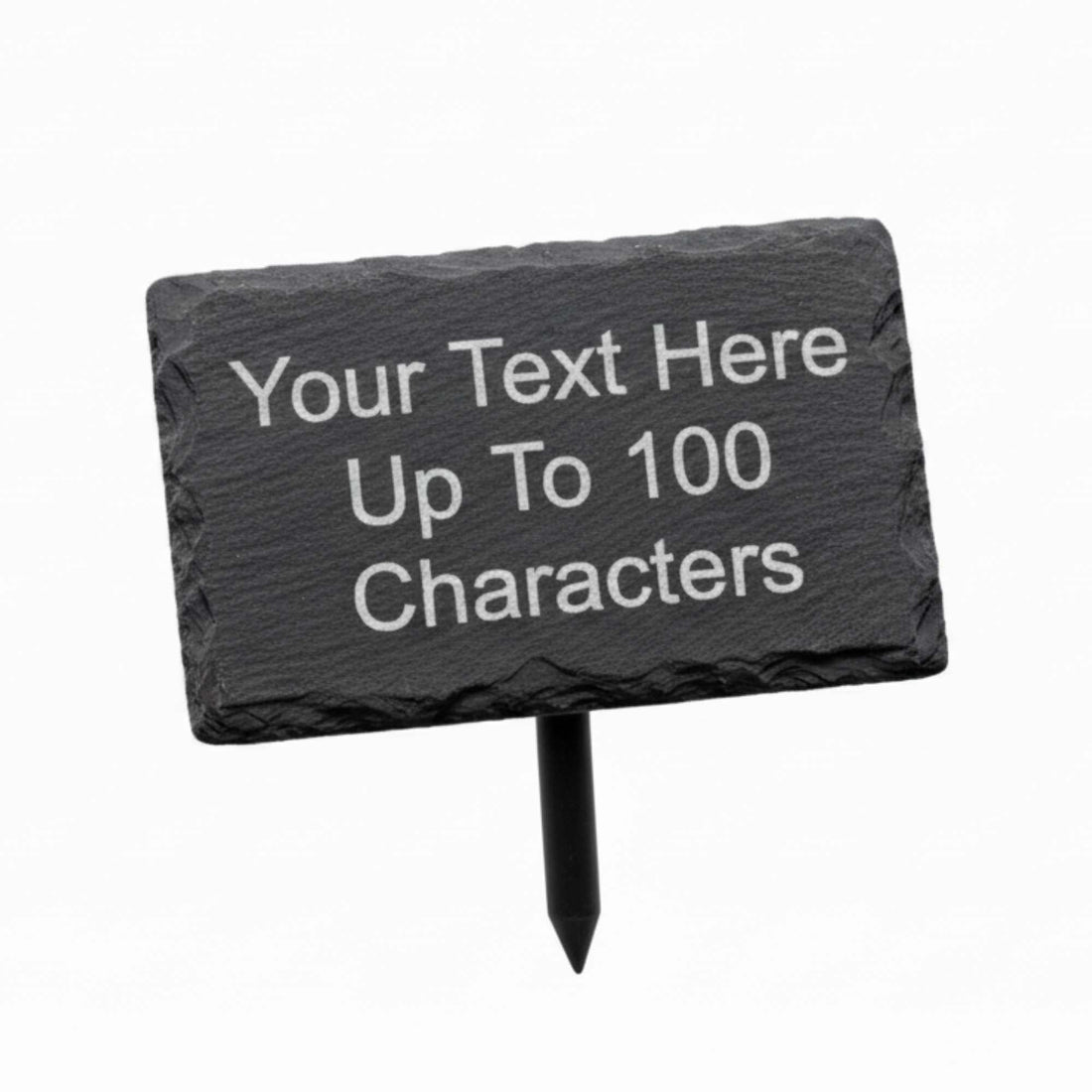 Slate sign with text placeholder on a white background